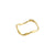 LULU recycled organic shaped stack ring gold- plated