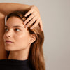 LULU recycled crystal stack ring silver-plated