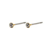 SYLVIE small crystal stud earrings gold- plated