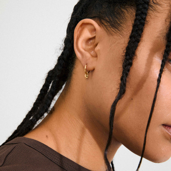 ALAIA boucles d’oreilles plaqué or