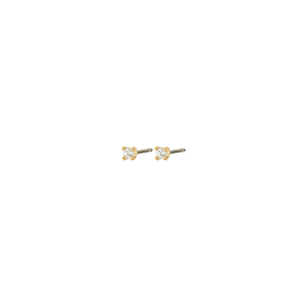 RAVI boucles d'oreilles à tige avec cristal 2 mm