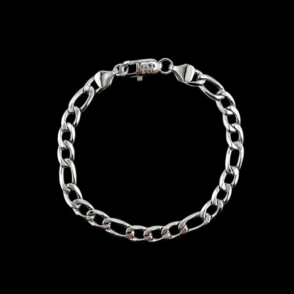 Bracelet Figaro Loyal Argent – 6.5 mm | 8"