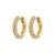TATUM medium gold-plated hoop earrings