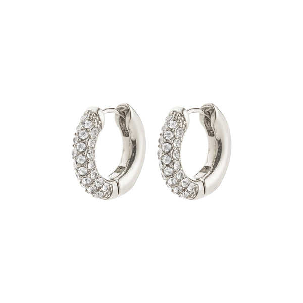 TATUM small silver-plated hoop earrings