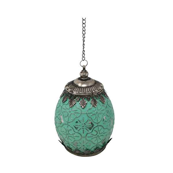 Lanterne Kalasin turquoise DEL