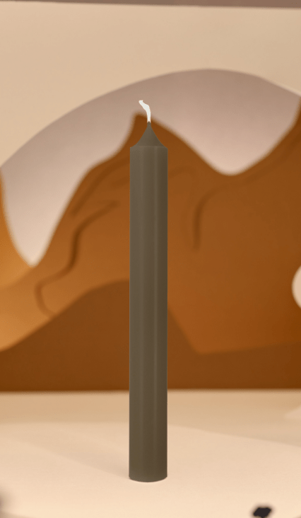 Bougies droites Brun Ecorce