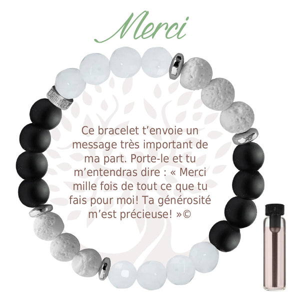 Bracelet Aroma noir : Merci