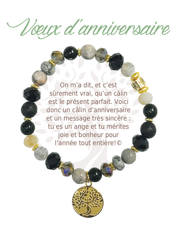 Earth Angel Bracelet 94282 - BIRTHDAY WISHES. Dark Gold