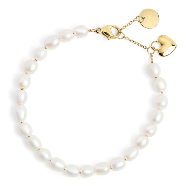 Bracelet Perle Papaye or