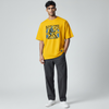 Tee-shirt Jaune Or avec dessin à l'avant