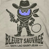 Dessin visible à l'avant du tee-shirt Bleuet Sauvage Gris Charbon 