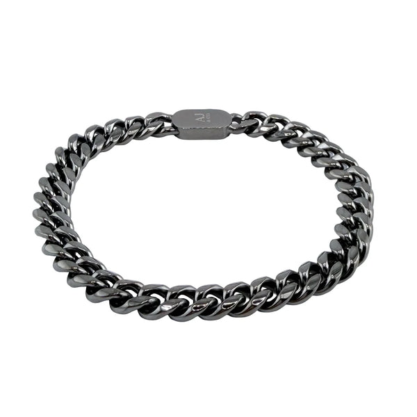 Bracelet Alpha Noir 'Gun Black' – 8 mm | 8"