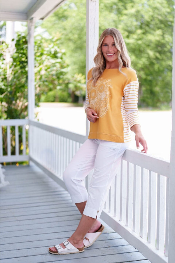 Pantalon ¾ vino