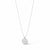 BREATHEcollier médaillon en cristal recyclé plaqué argent